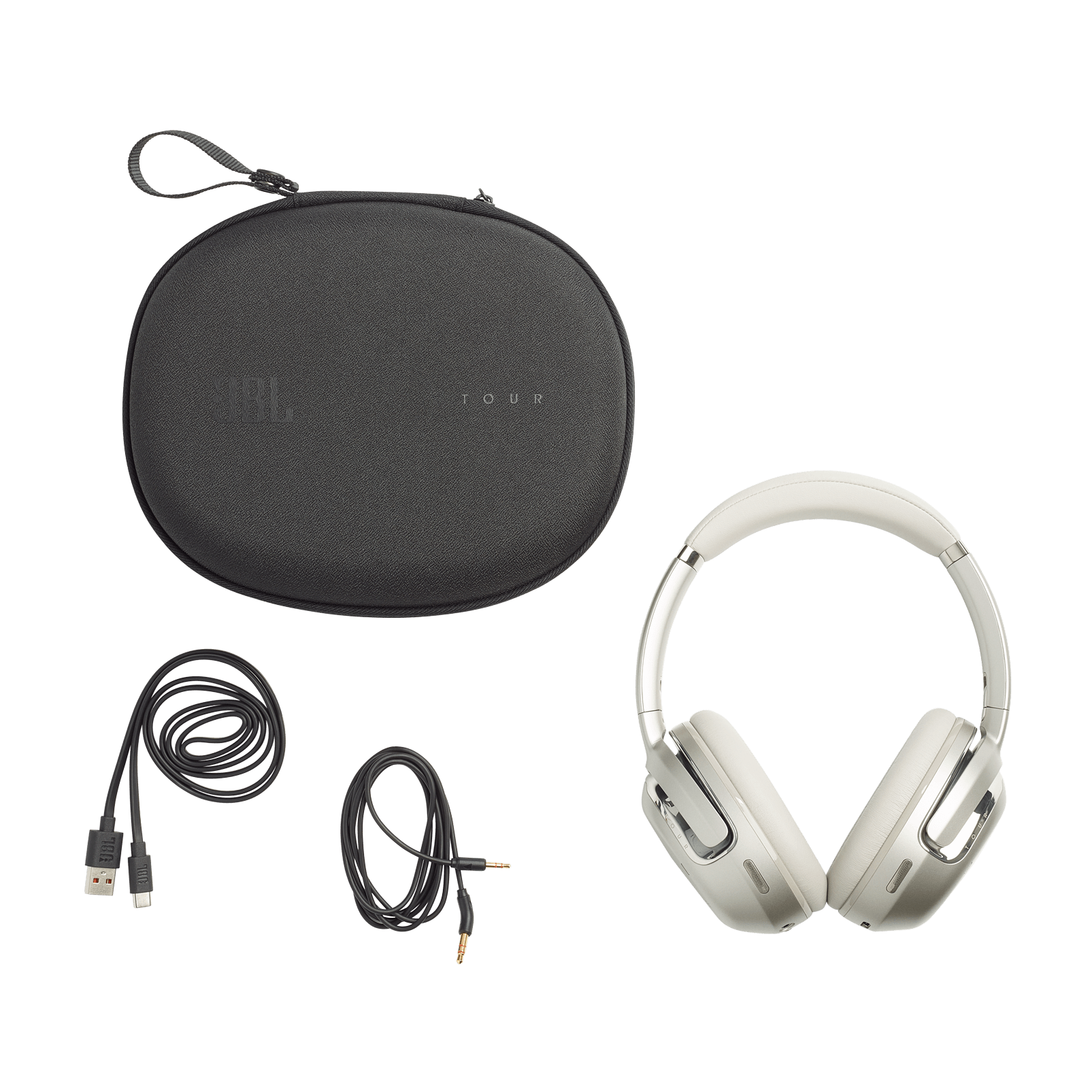 JBL Tour One M2 - Champagne - Wireless over-ear Noise Cancelling headphones - Detailshot 6